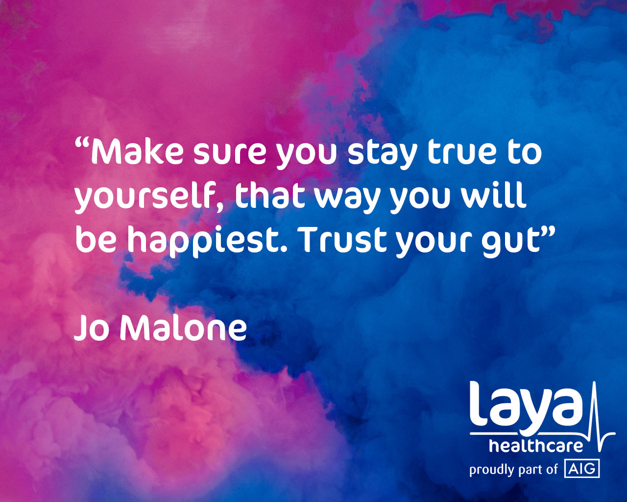 quote from jo malone saying to trust your gut