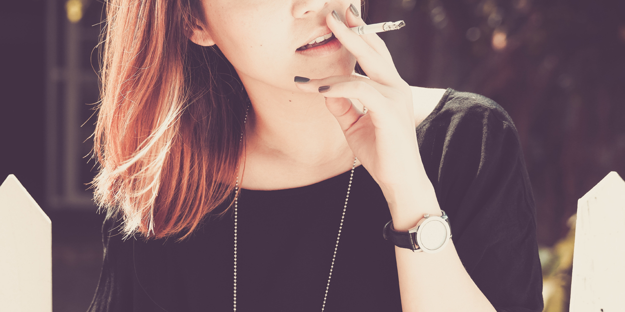 pic of a girl smoking